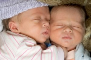 Twin premature baby girls sleep